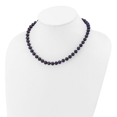 14K Black Near-Round Freshwater Cultured Pearl Bracelet
