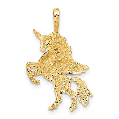 14K Unicorn Charm, 28 x 19mm