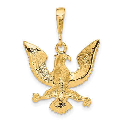 14K Eagle Charm, 29 x 21.5mm
