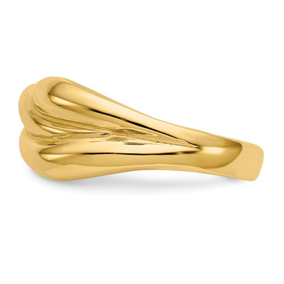 14K Polished Twisted Dome Ring