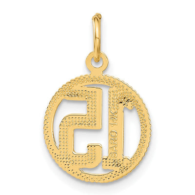 14K Twisted Cross Pendant, 37 x 18mm