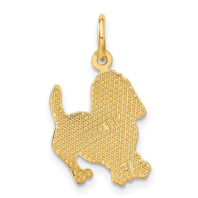 14K Dog Charm, 22 x 13mm