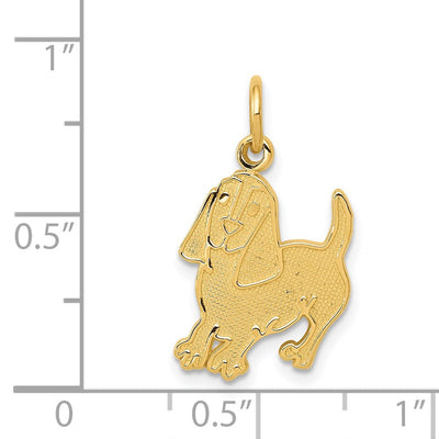 14K Dog Charm, 22 x 13mm
