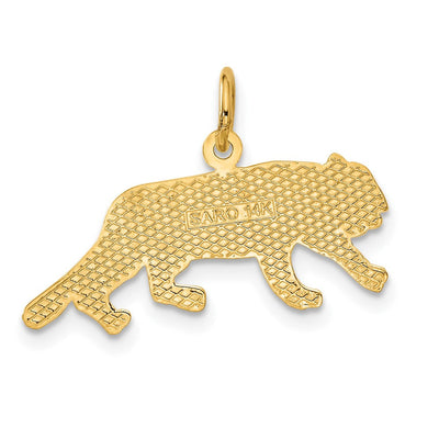 14K Tiger Charm, 19 x 25mm