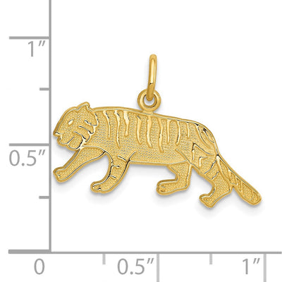 14K Tiger Charm, 19 x 25mm