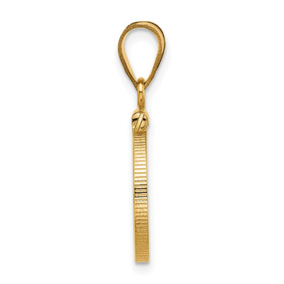Wideband Distinguished Coin Jewelry 14K Polished x Screw Top Coin Bezel Pendant, 26 x 14.75mm