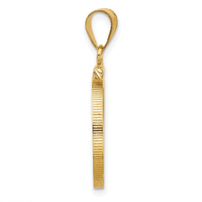 Wideband Distinguished Coin Jewelry 14K Polished x Screw Top Coin Bezel Pendant, 30.1 x 18.65mm