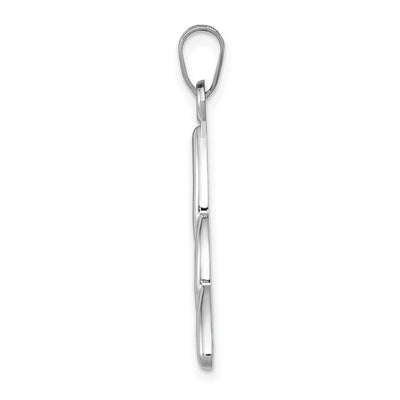 14K White Gold Polished Trinity Knot Pendant