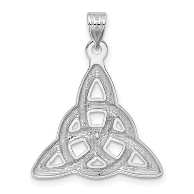 14K White Gold Polished Trinity Knot Pendant
