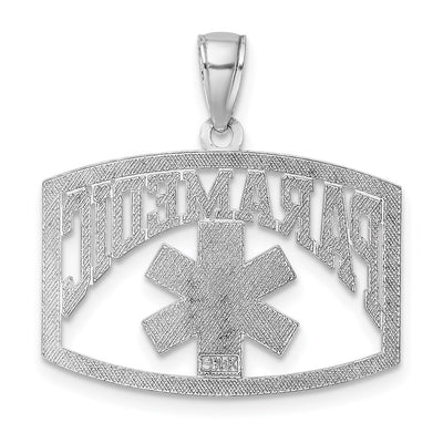 14K White Gold Cut-Out PARAMEDIC Charm