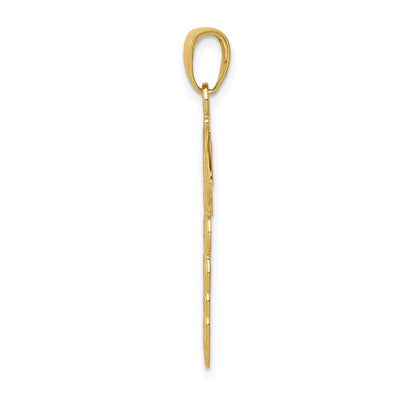 14K Caduceus Pendant, 32 x 21mm