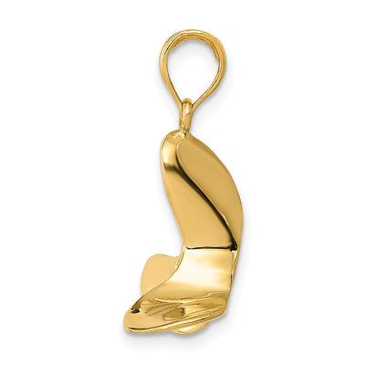 14K Polished 3-D Propeller Pendant, 24 x 17mm