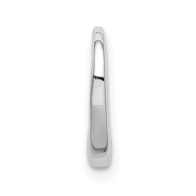 14K White Gold Polished Heart Chain Slide, 12 x 12mm