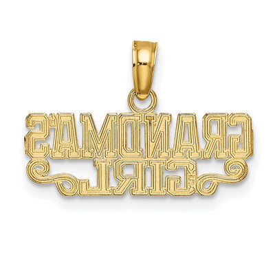 14K Grandma'S Girl Charm, 11.25 x 19.63mm