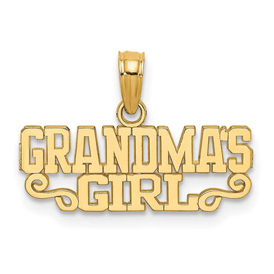 14K Grandma'S Girl Charm, 11.25 x 19.63mm