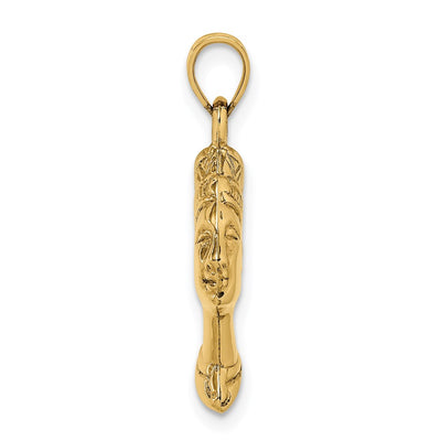 14K 3-D Nefertiti Pendant