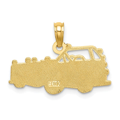 14K Fire Truck Charm, 11.6 x 23.2mm
