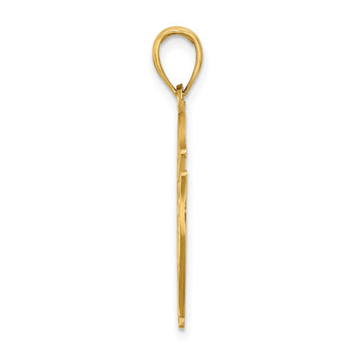 14K VFD Ladies AUX Shield Charm