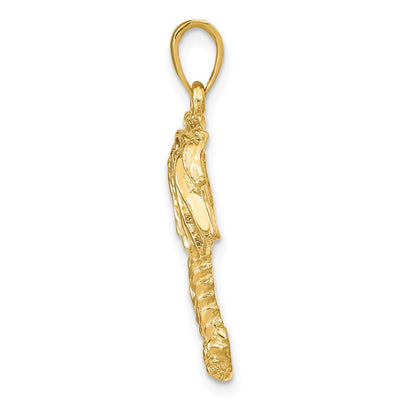 14K Double Palm Trees Pendant, 31 x 22mm
