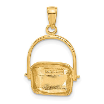 14K Large Nantucket Basket Pendant