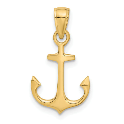 14K Anchor Pendant