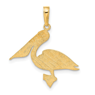 14K Pelican Pendant, 25 x 24mm