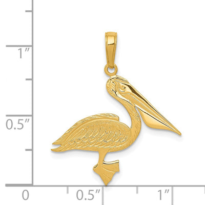 14K Pelican Pendant, 25 x 24mm