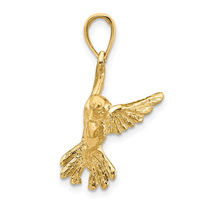 14K Hummingbird Pendant, 19 x 20mm