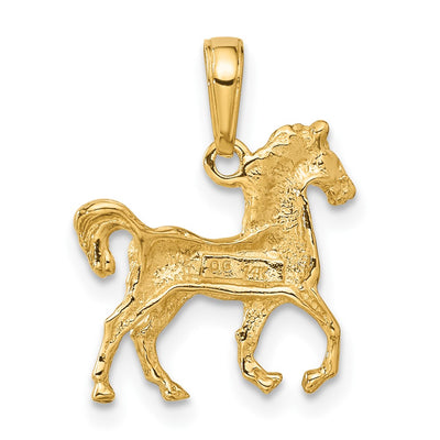 14K Standing Horse Pendant