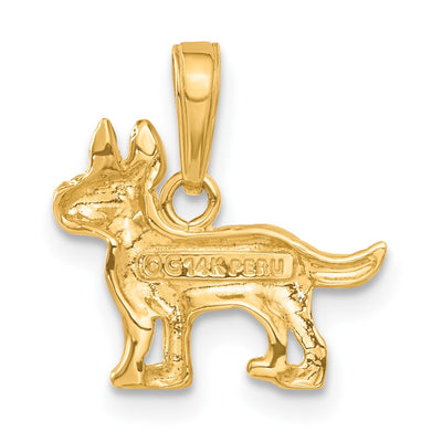 14K Terrier Dog Pendant