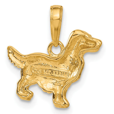 14K Springer Spaniel Dog Pendant