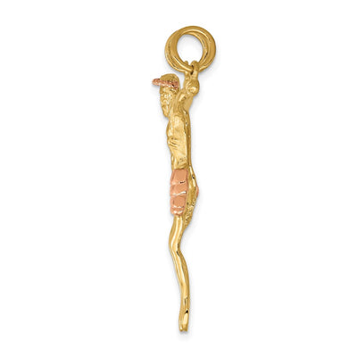 14K Two-tone Rose Corpus Pendant, 38 x 25mm