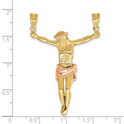 14K Two-tone Rose Corpus Pendant, 51 x 37mm