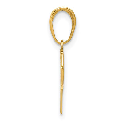 14K Basketball Hoop and Ball Pendant