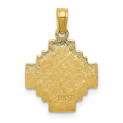 14K Jerusalem Cross Pendant, 20 x 15mm