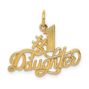 14k #1 DAUGHTER Charm (Style C385)