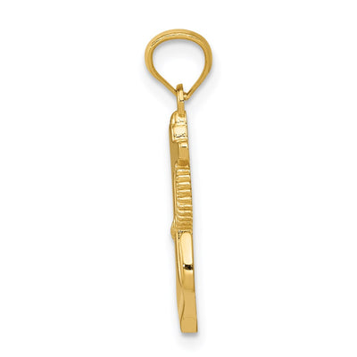 14K Polished Anchor Pendant