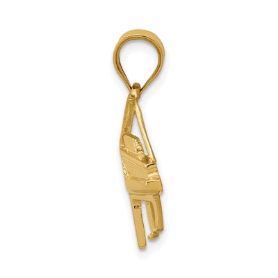 14K Piano Charm, 20 x 18mm