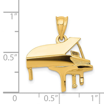 14K Piano Charm, 20 x 18mm