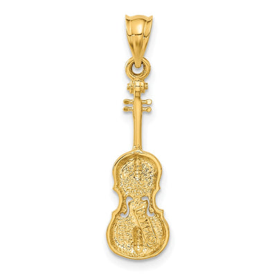14K Treble Clef Charm, 20 x 6mm