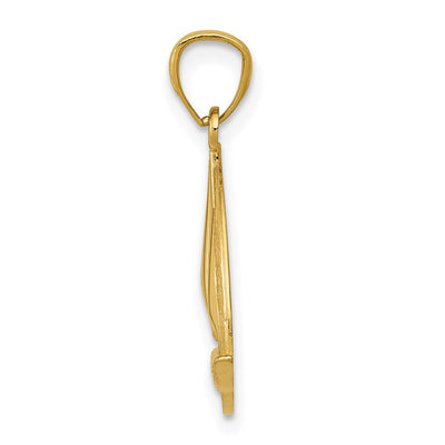 14K Sailboat Pendant, 22 x 14mm
