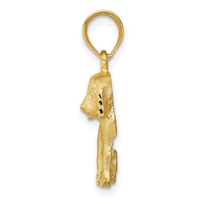 14K Dog Charm, 23 x 12mm