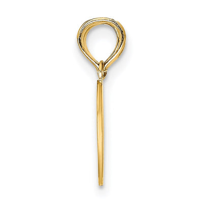 14K Reversible Break apart Mizpah Heart Charm