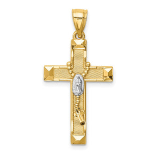 14k Yellow & Rhodium Pendants Style C4770 - Classique Jewelry Inc.