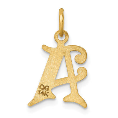 14K Satin Diamond-cut Sagittarius Zodiac Charm, 19 x 12mm