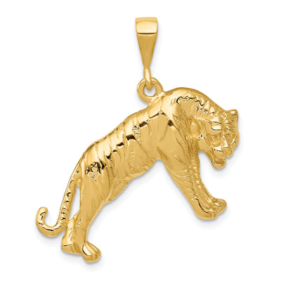 14K Tiger Charm, 31 x 29mm