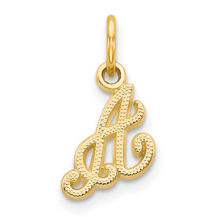 14KY Script Letter A Initial Charm (Style C564A)