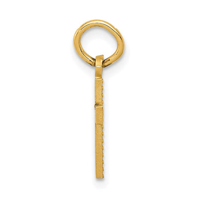 14K Tiny Cross Charm, 19 x 8mm
