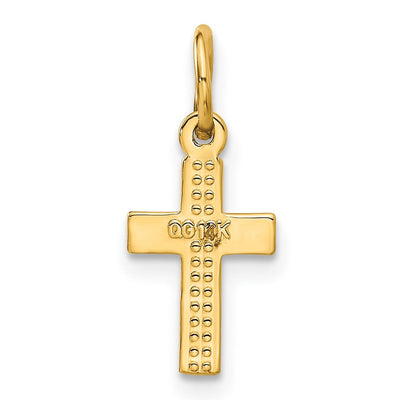 14K Tiny Cross Charm, 19 x 8mm