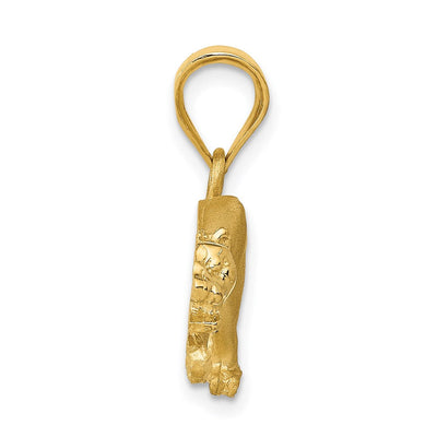 14K Panther Pendant, 19 x 33mm